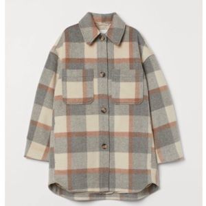H&M Oversized Plaid Jacket